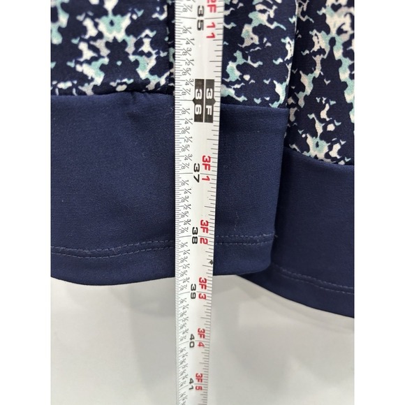 Motherhood Maternity Navy Teal Sheath Dress W/Adjustable Tie Waist Size Large - Picture 11 of 11